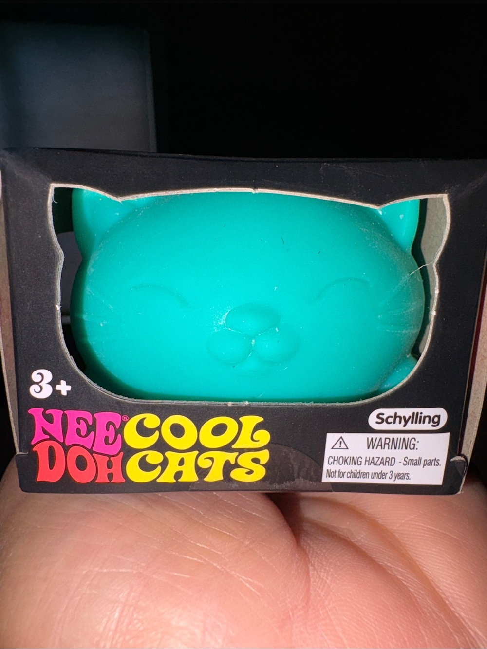 NeeDoh Cool Cats Teal Cat Stress Toy by Schylling